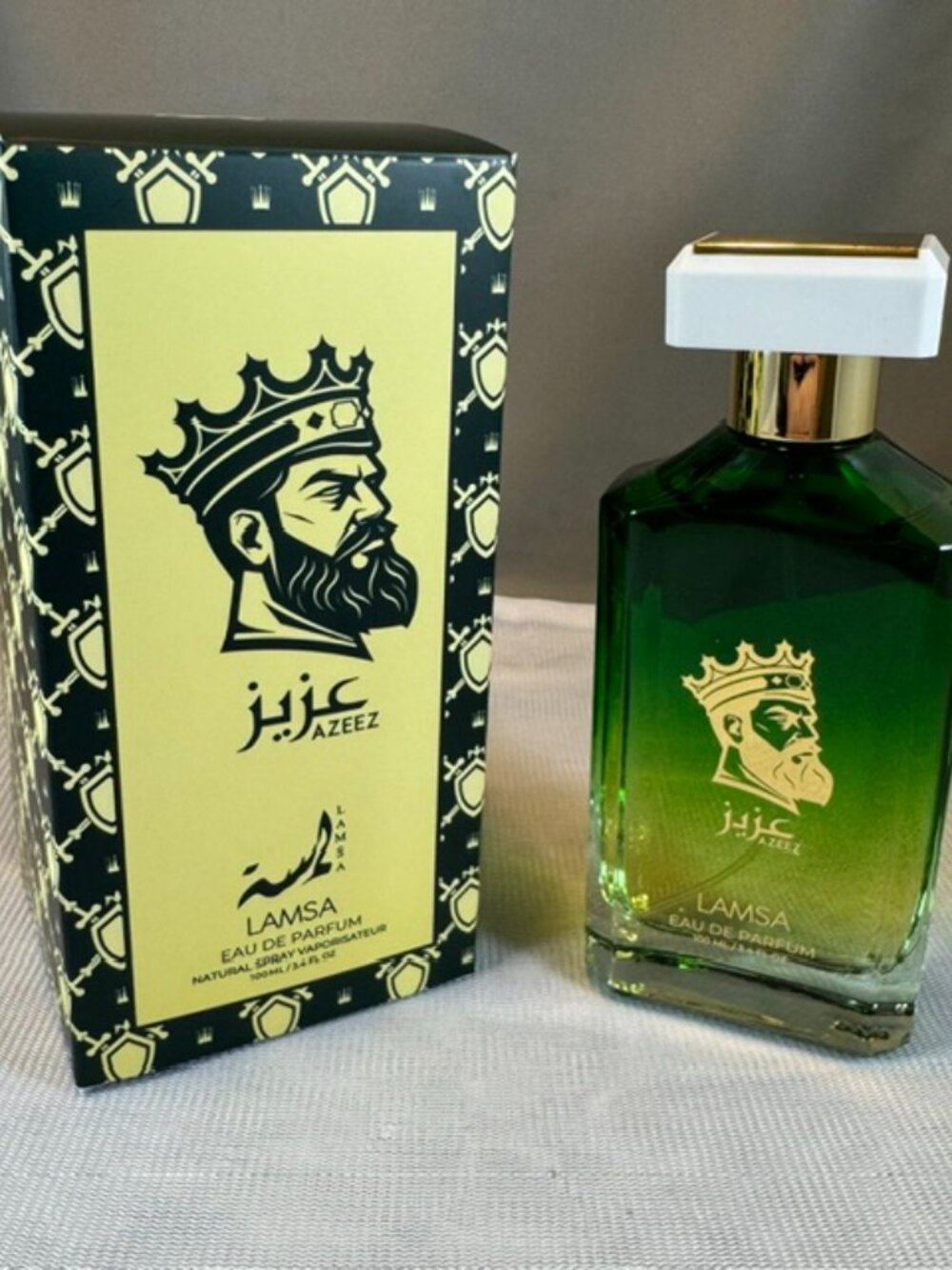 Lamsa Azeez Eau De Parfum Spray for Men 3.4oz New Opened Box $80